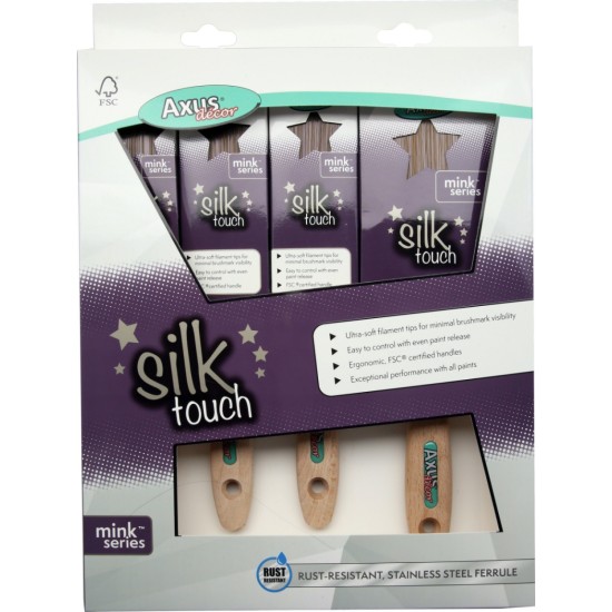Axus Mink Silk Touch Brush Set 4 Piece