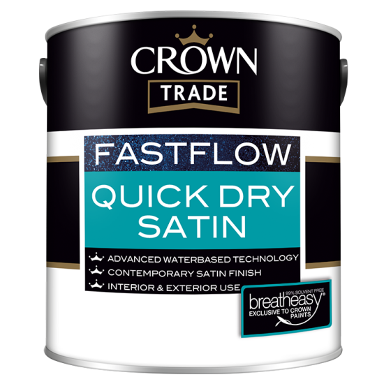 Crown Trade Fastflow Quick Dry Satin Paint